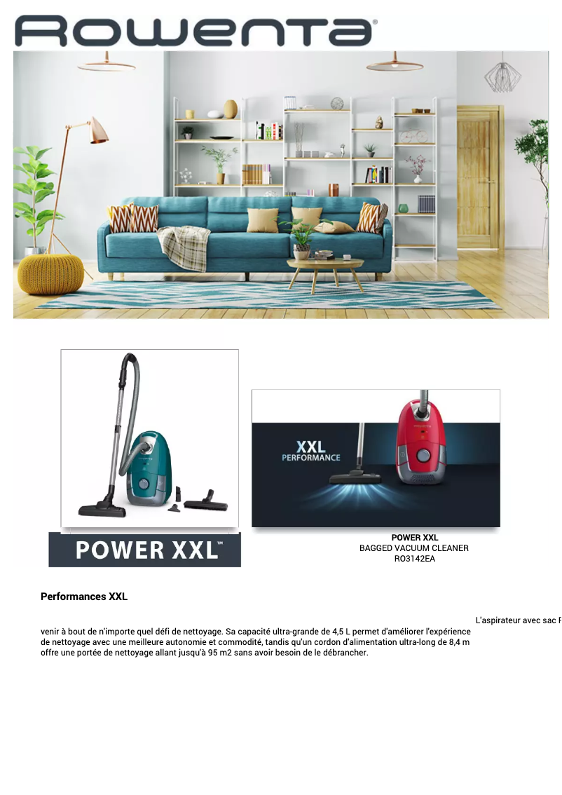 Image de la première page du manuel de l'appareil Power XXL RO3142