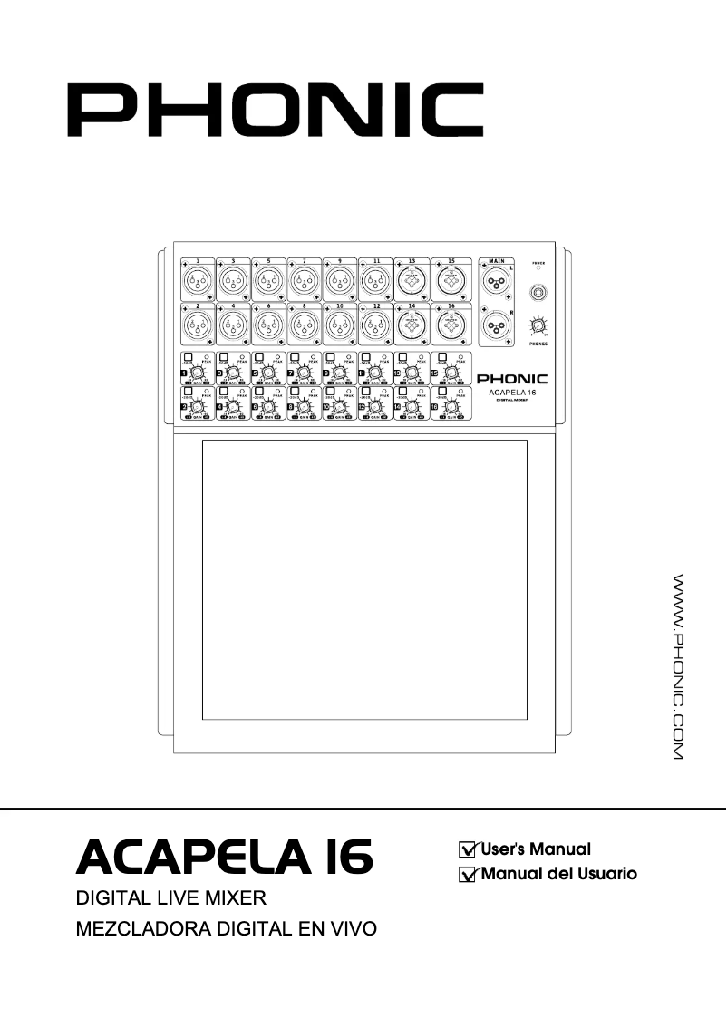 Image de la première page du manuel de l'appareil Acapela 16