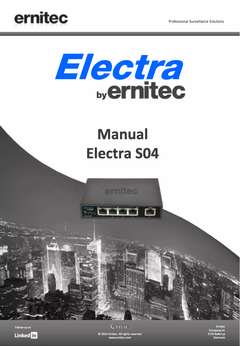 Image de la première page du manuel de l'appareil ELECTRA-S-04