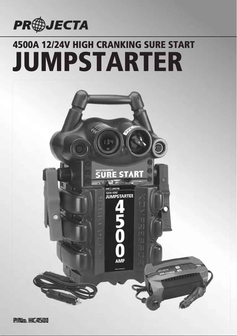 Page n°1 - Manuel utilisateur Projecta HC4500