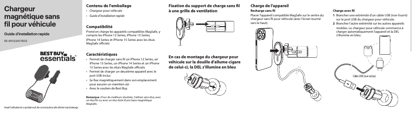 Image de la première page du manuel de l'appareil BE-MVQ3AC1B23