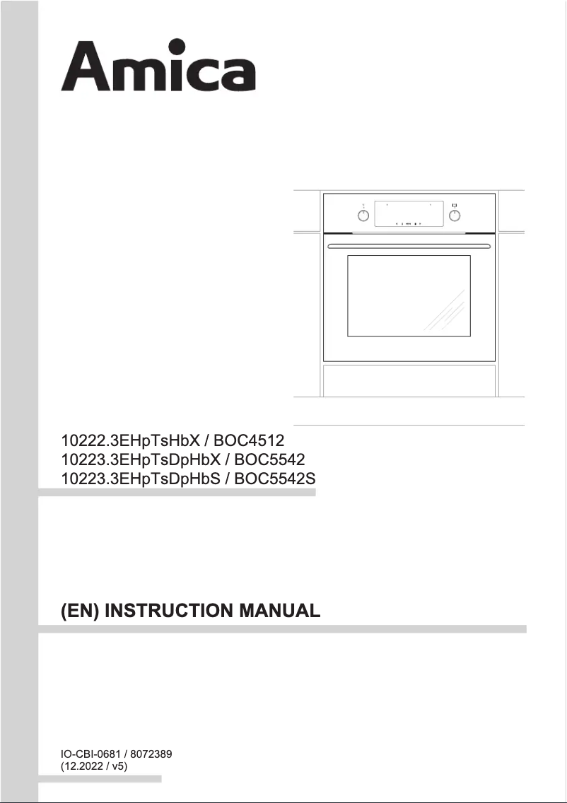 Page n°1 - Manuel utilisateur Amica BOC5542S