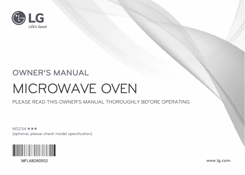 Page 1 de la notice Manuel utilisateur LG MS2344DAR