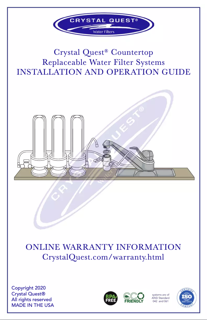 Page 1 de la notice Manuel utilisateur Crystal Quest CQE-CT-00122