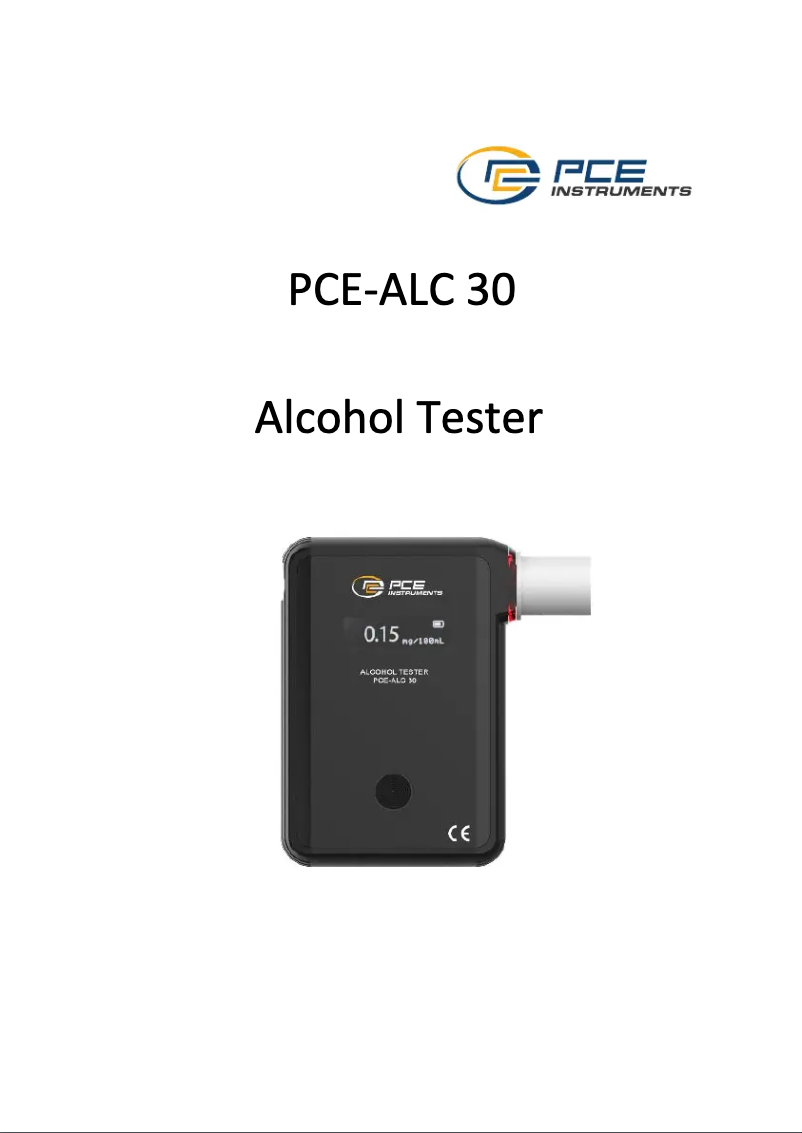 Image de la première page du manuel de l'appareil PCE-ALC 30