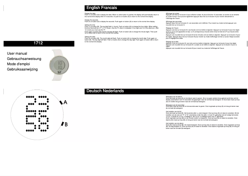 Page 1 de la notice Manuel utilisateur Davis Kate 1712