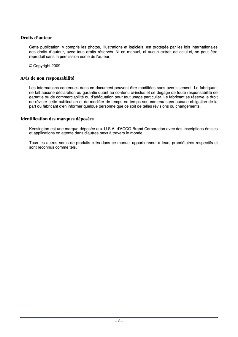 Page 1 de la notice Manuel utilisateur Vivitek D930TX