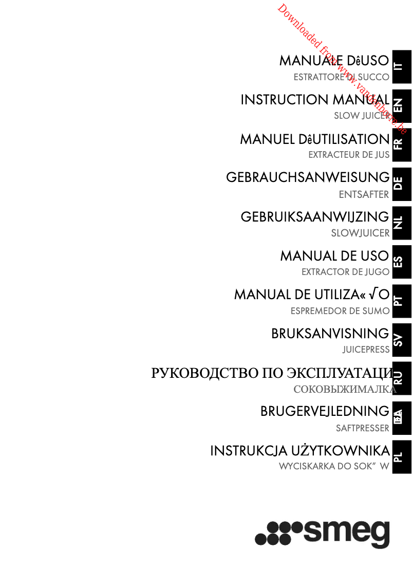 Image de la première page du manuel de l'appareil SJF01