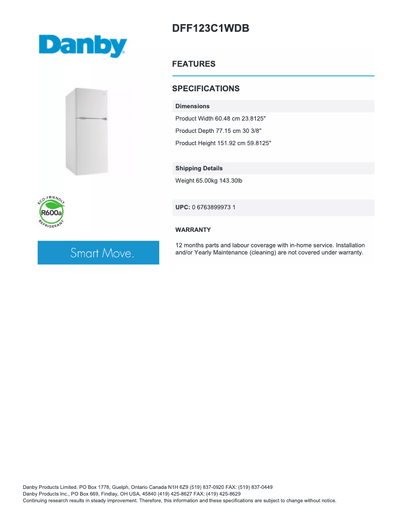 Imagen de la primera página del manual del dispositivo DFF123C1