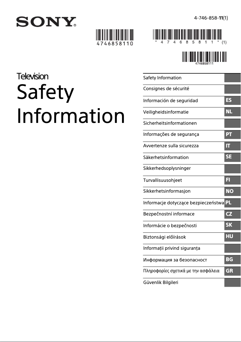 Image de la première page du manuel de l'appareil OLED KD-65AG9