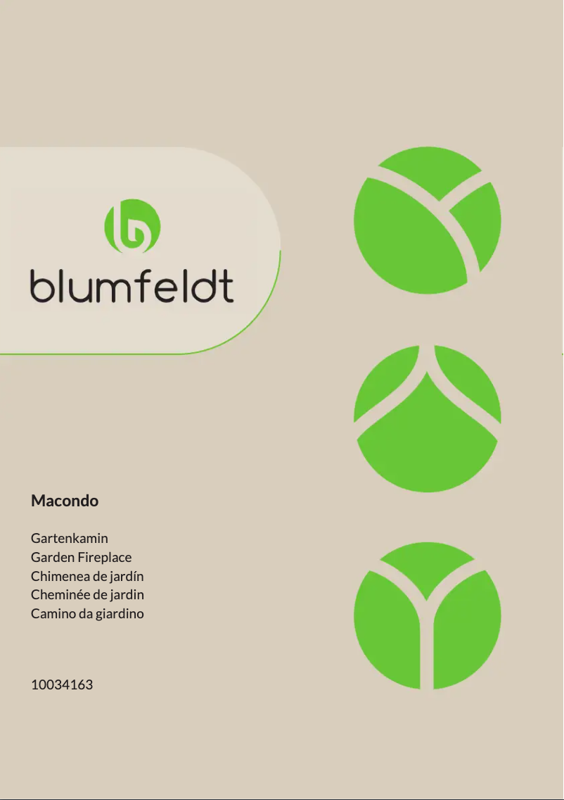 Page n°1 - Manuel utilisateur Blumfeldt Macondo
