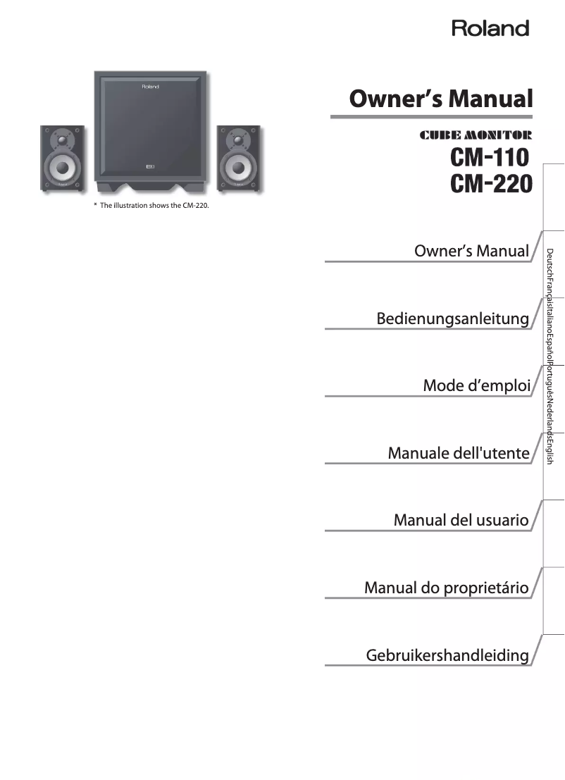 Image de la première page du manuel de l'appareil CM-220