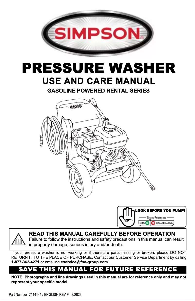 Page 1 de la notice Manuel utilisateur Simpson IR4440112