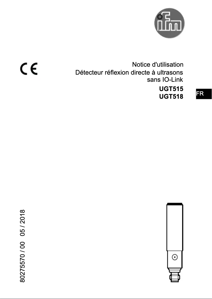 Page 1 de la notice Manuel utilisateur IFM UGT518