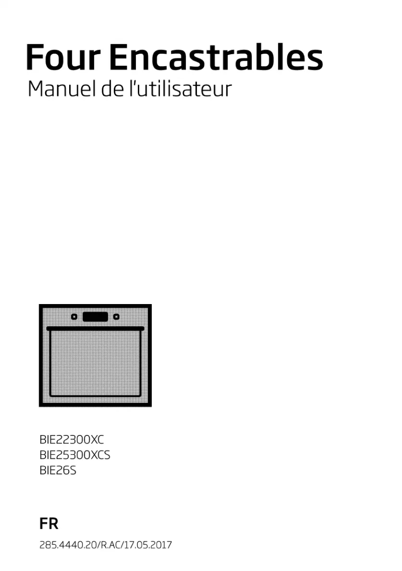 Image de la première page du manuel de l'appareil BIE25300XCS