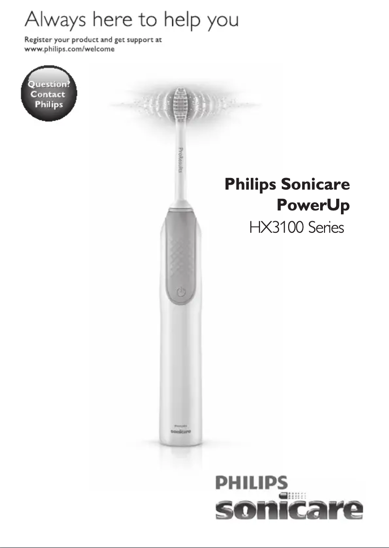 Page n°1 - Manuel utilisateur Philips Sonicare PowerUp HX3120