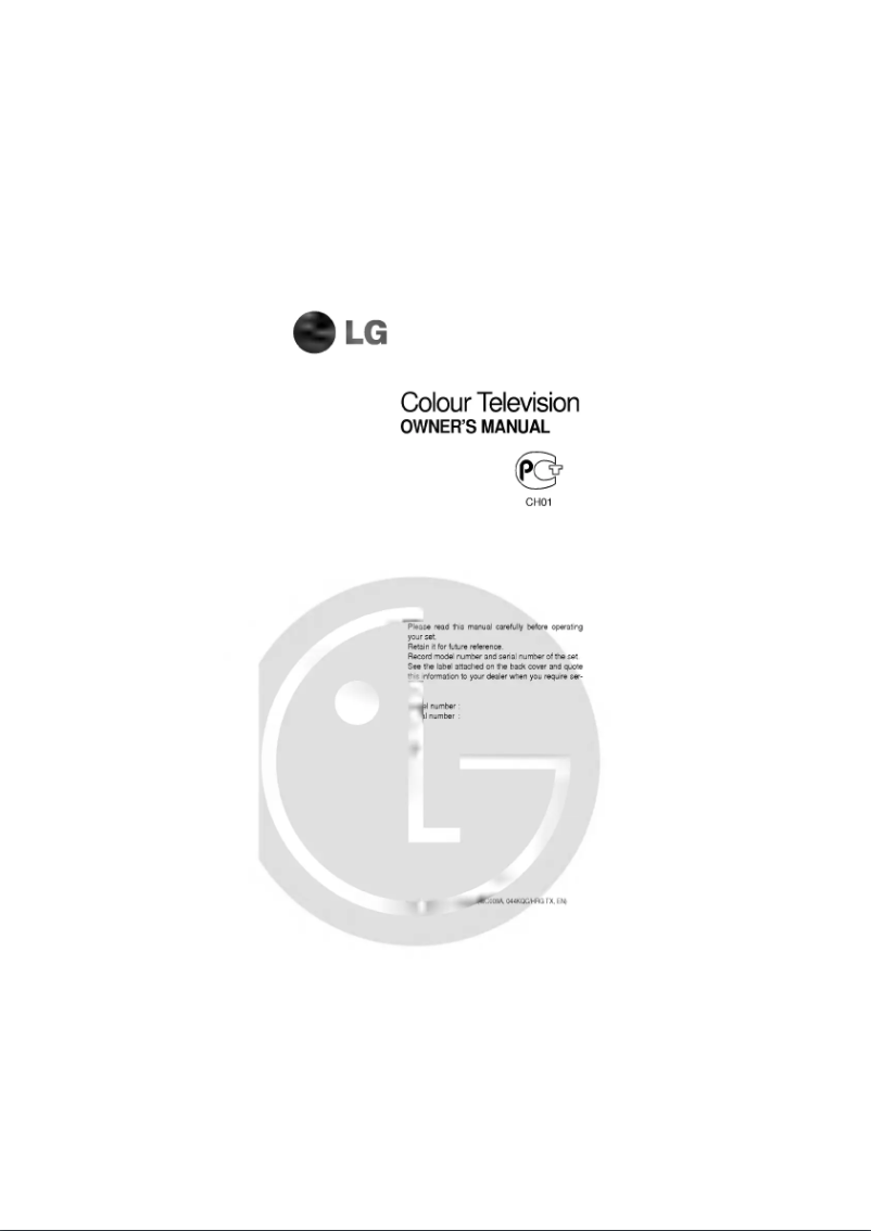 Image de la première page du manuel de l'appareil CF-20J3RG