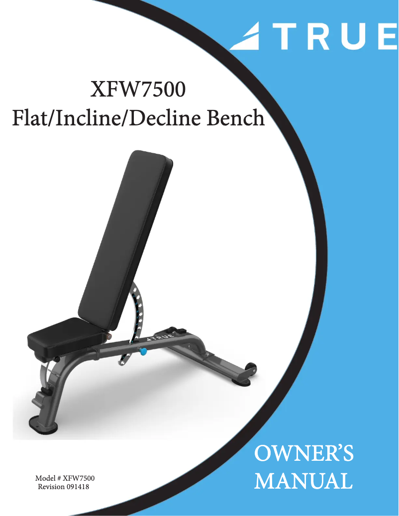 Page n°1 - Manuel utilisateur True XFW7500