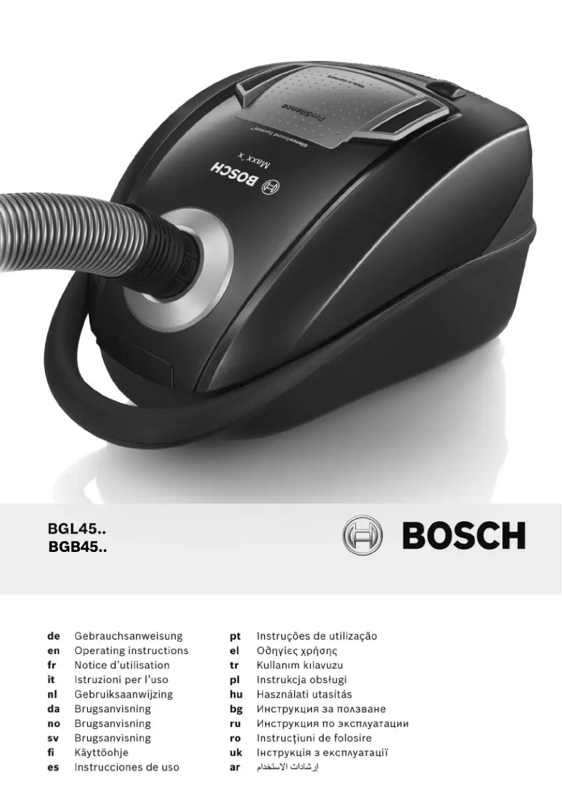 Page 1 de la notice Manuel utilisateur Bosch Maxx'x BGB45