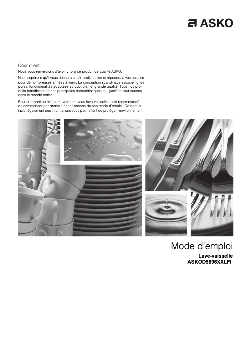 Image de la première page du manuel de l'appareil D5896XXLFI