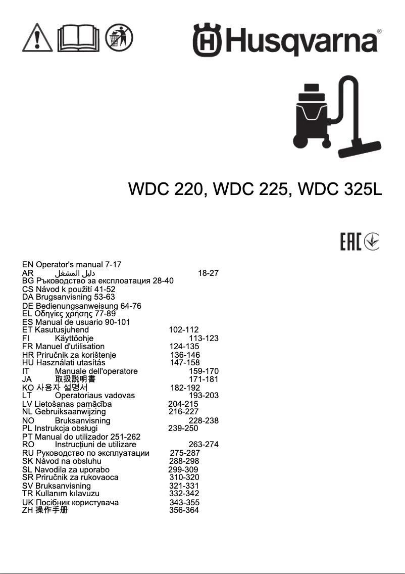 Image de la première page du manuel de l'appareil WDC 225