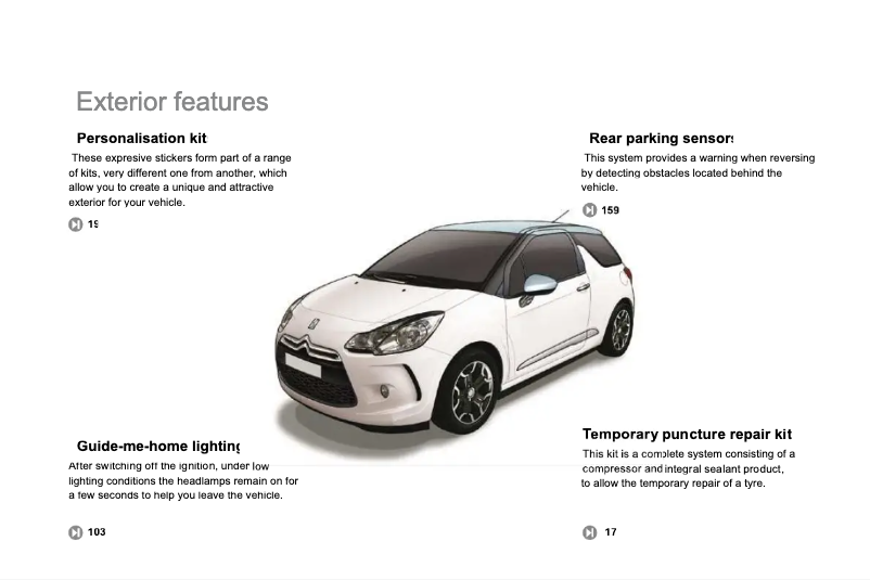 Imagen de la primera página del manual del dispositivo DS3 (2009)