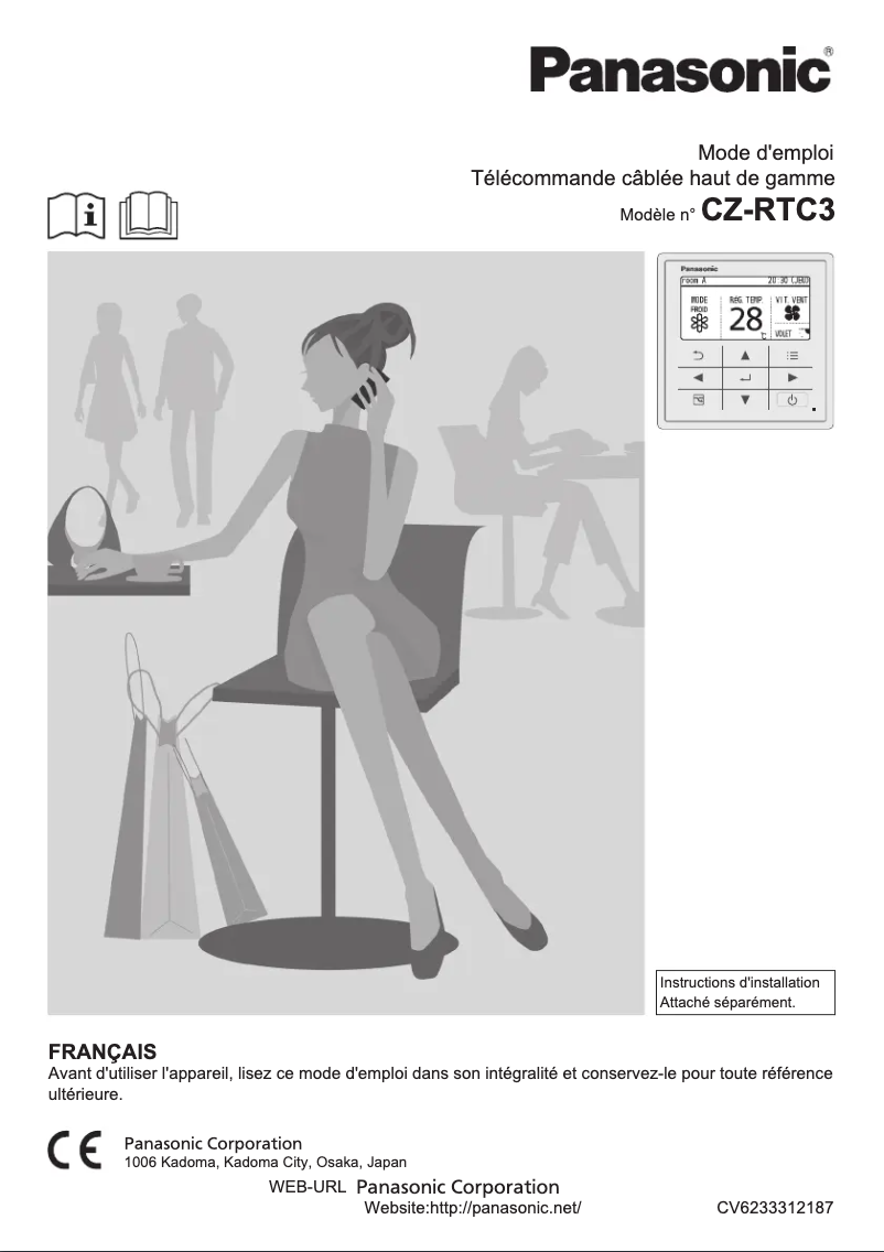 Page 1 de la notice Manuel utilisateur Panasonic CZ-RTC3