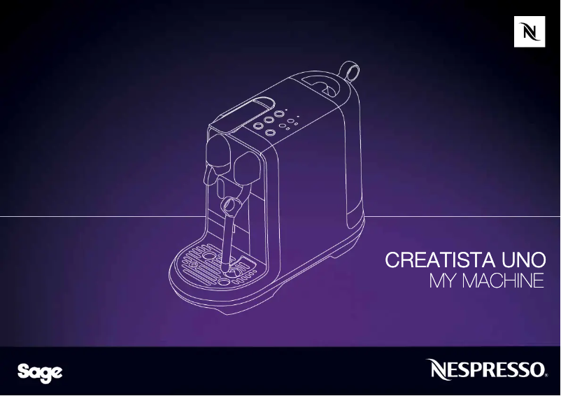 Page n°1 - Manuel utilisateur Sage Creatista Uno BNE500