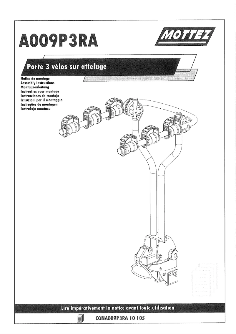 Page 1 de la notice Manuel utilisateur Mottez A009P3RA