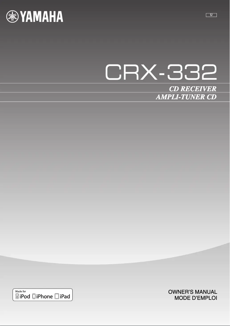 Image de la première page du manuel de l'appareil CRX-332