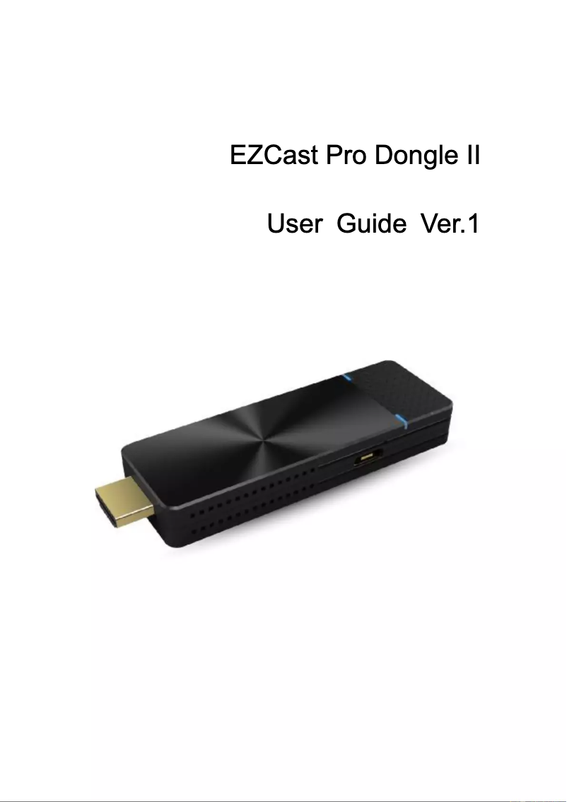 Página 1 del manual Manual de usuario EZCast Pro Dongle II