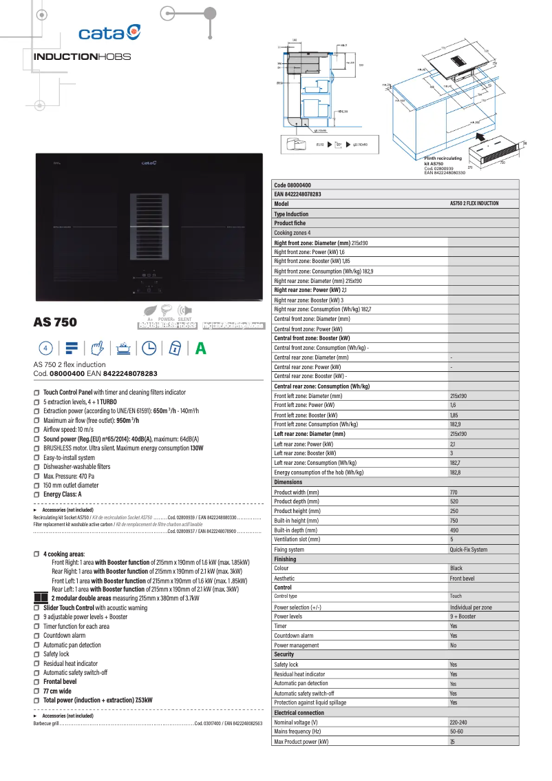 Image de la première page du manuel de l'appareil AS750