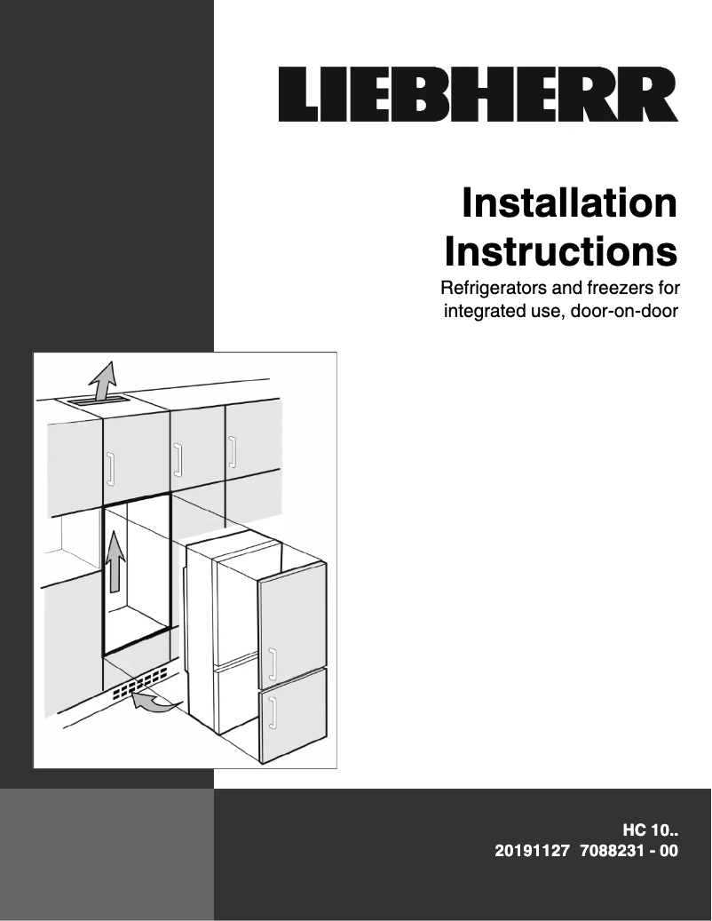 Page 1 de la notice Guide d'installation Liebherr HCB 1060