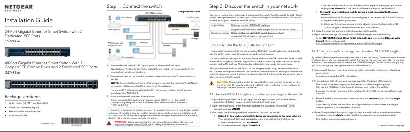 Page n°1 - Manuel utilisateur Netgear GS748Tv6