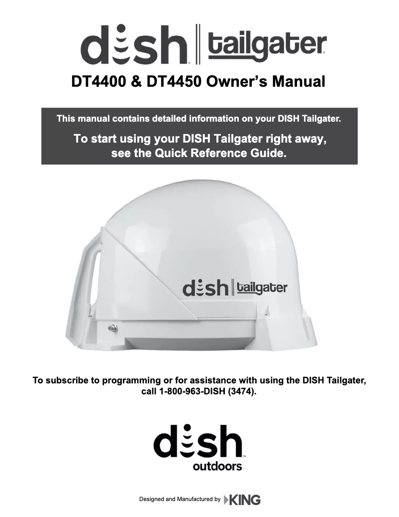 Page 1 de la notice Manuel utilisateur King DT4400