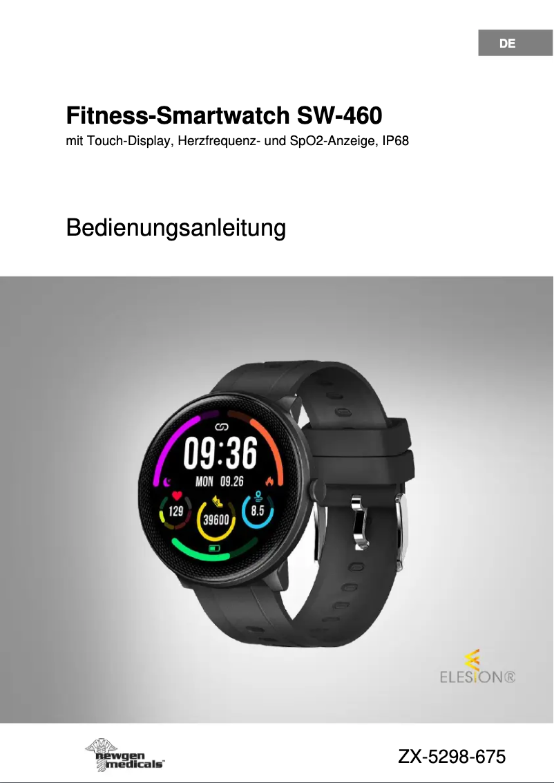 Image de la première page du manuel de l'appareil SW-460