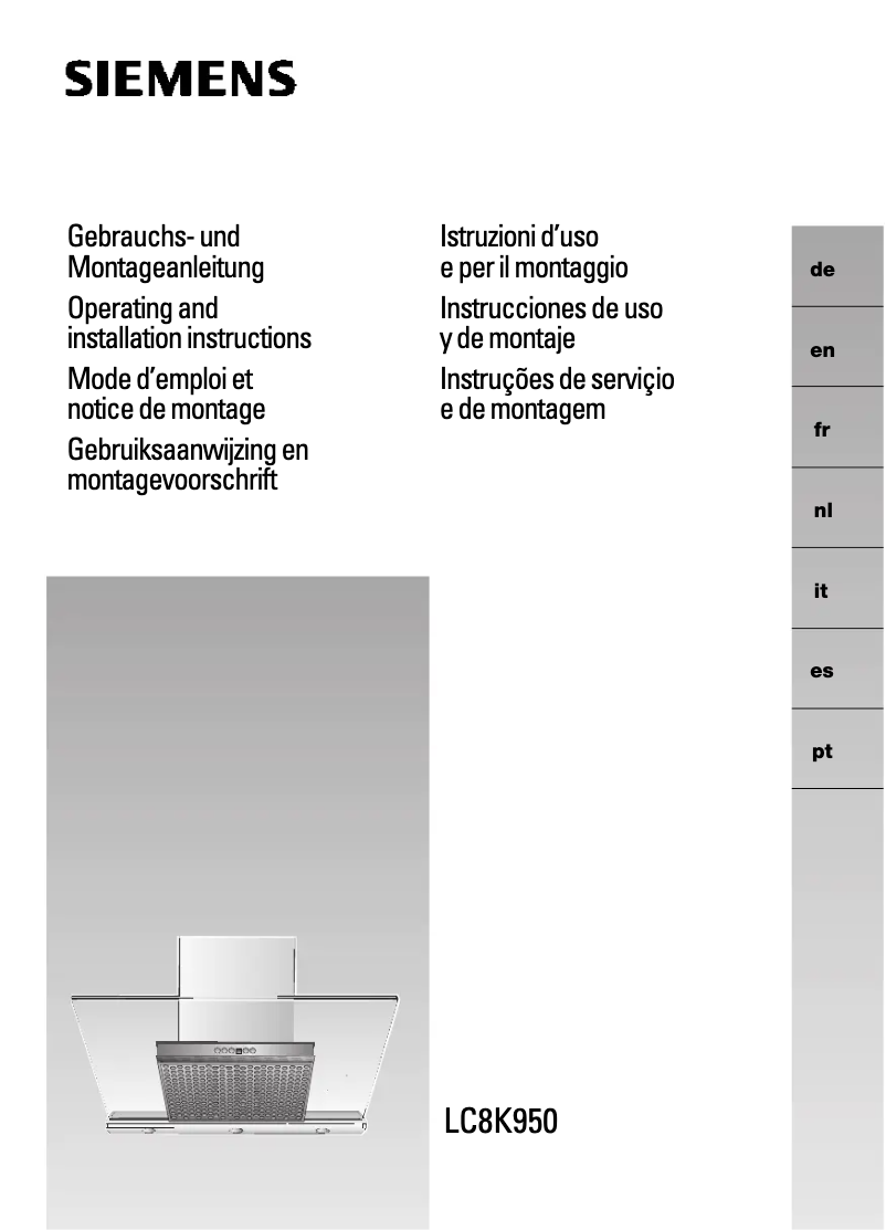 Page n°1 - Manuel utilisateur Siemens LC966KA40