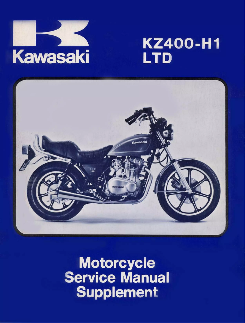 Página 1 del manual Manual de usuario Kawasaki KZ400-H1 (1979)