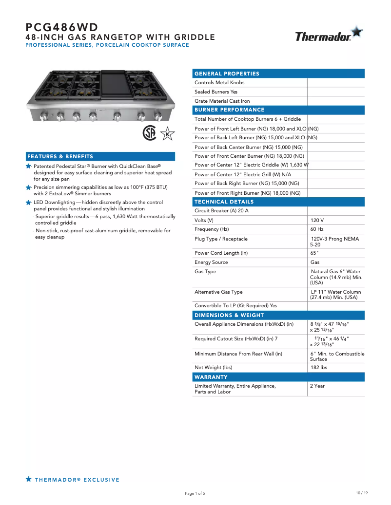 Image de la première page du manuel de l'appareil PCG486WD