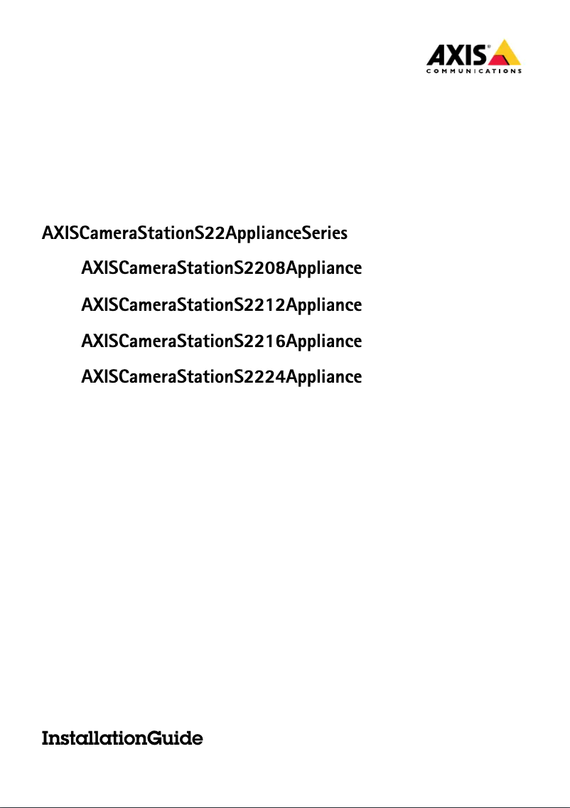 Page 1 de la notice Manuel utilisateur Axis S2224