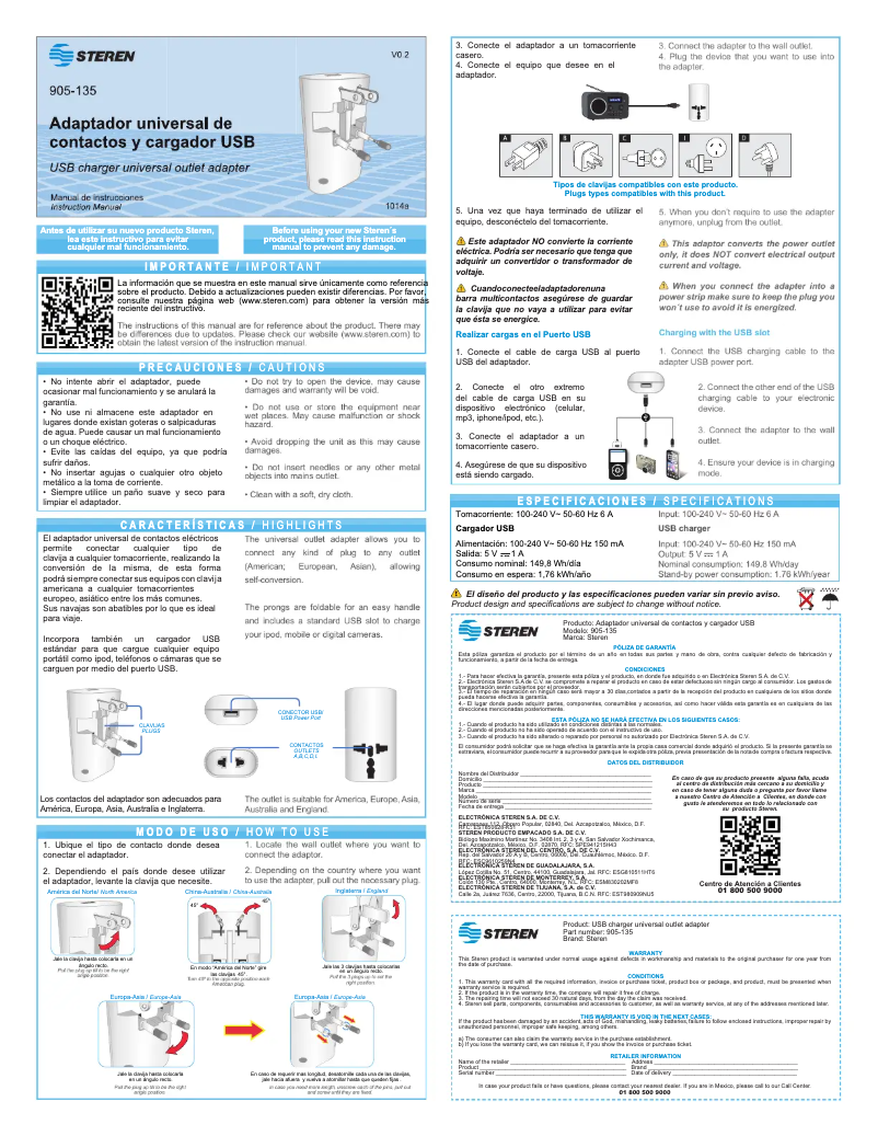 Image de la première page du manuel de l'appareil 905-135