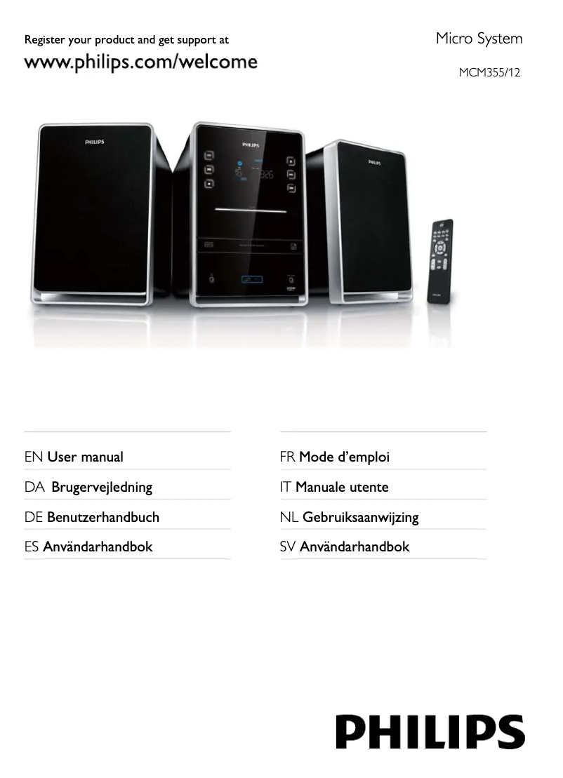 Image de la première page du manuel de l'appareil MCM355