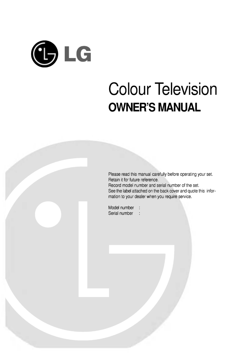 Page n°1 - Manuel utilisateur LG RT-43NA27RB