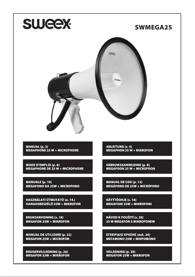 Page n°1 - Manuel utilisateur Sweex SWMEGA25