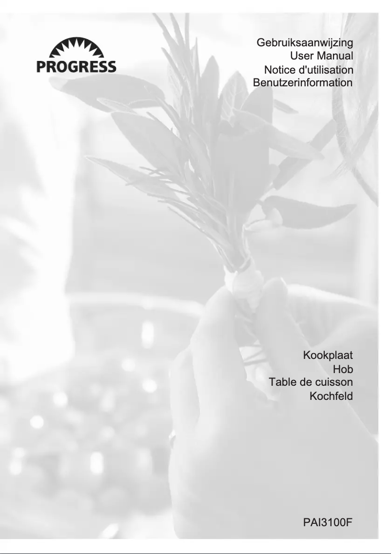 Page n°1 - Manuel utilisateur Progress PAI3100F