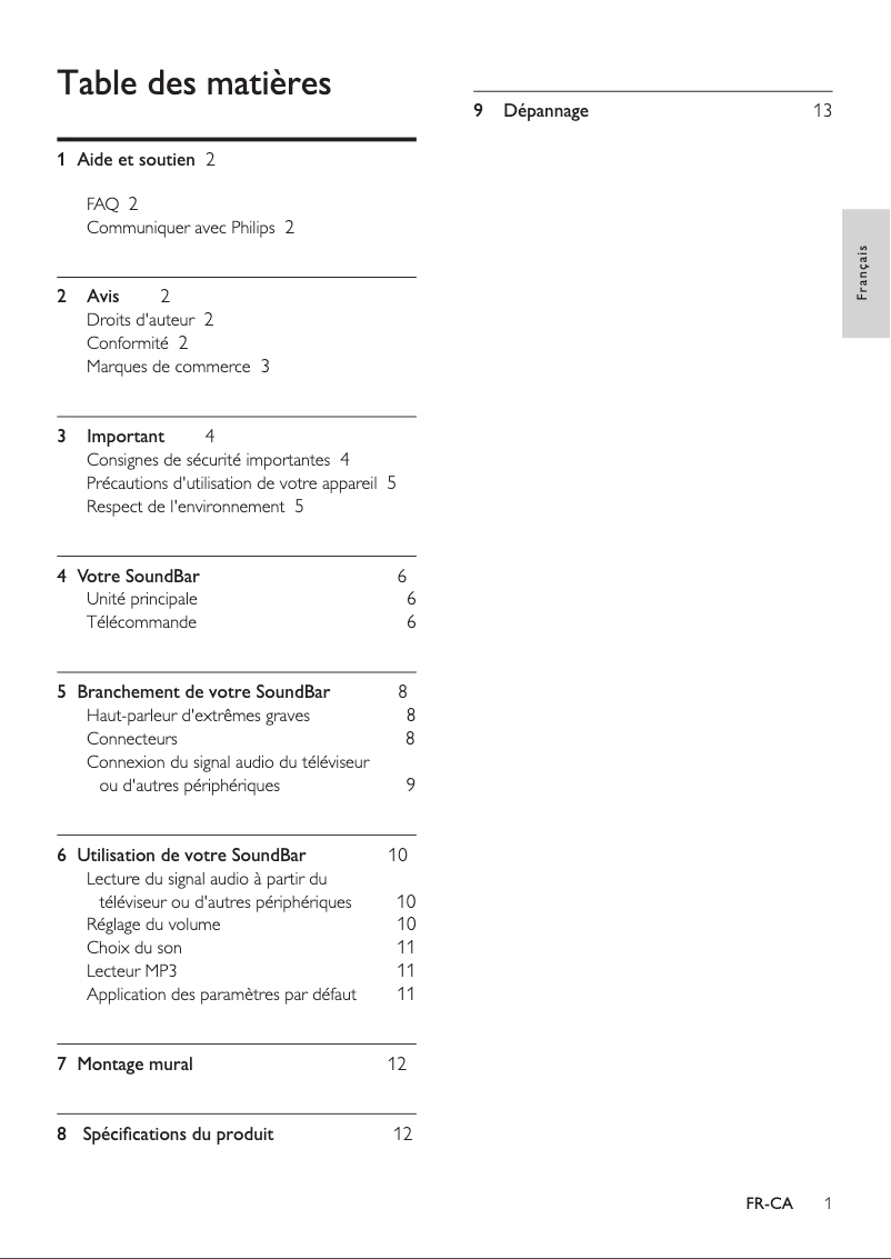 Image de la première page du manuel de l'appareil CSS2123B