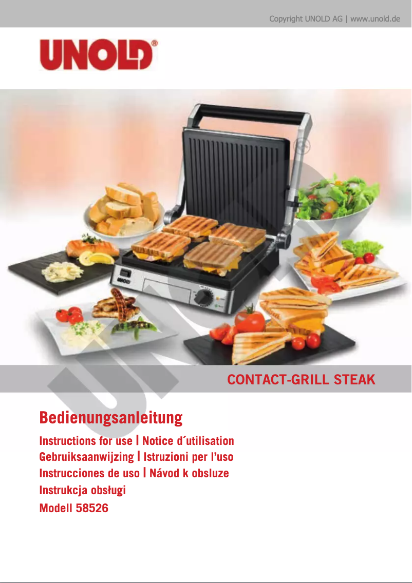 Page n°1 - Manuel utilisateur Unold 58526