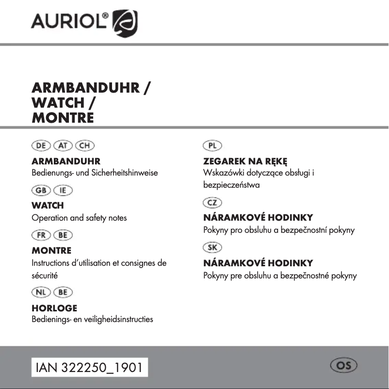 Imagen de la primera página del manual del dispositivo IAN 322250