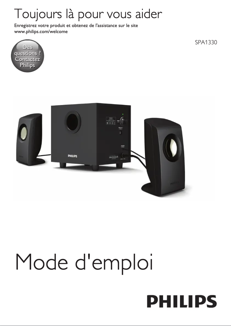 Page n°1 - Manuel utilisateur Philips SPA1330