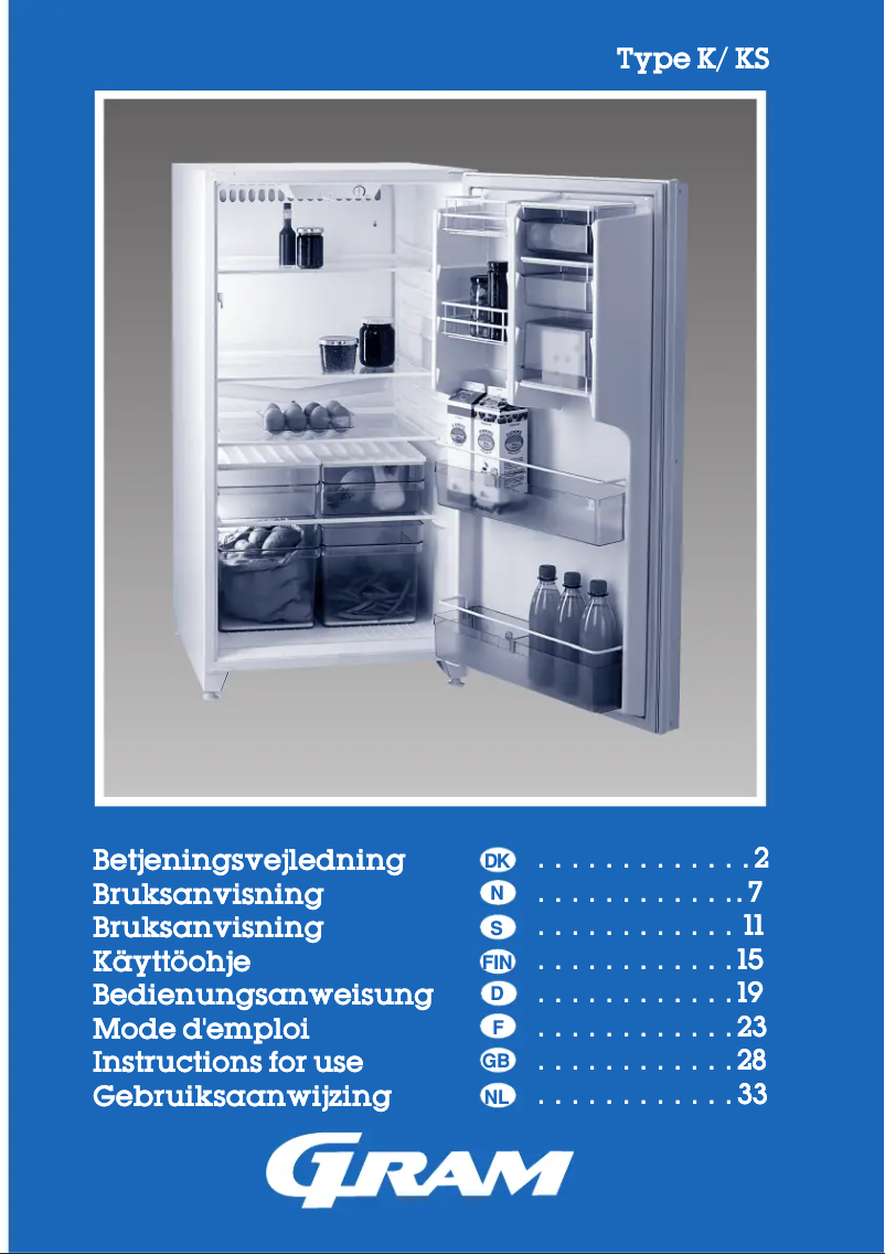 Page n°1 - Manuel utilisateur Gram K 395